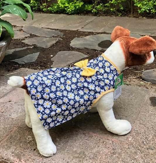 VESTIDO MARINO MARGARITAS