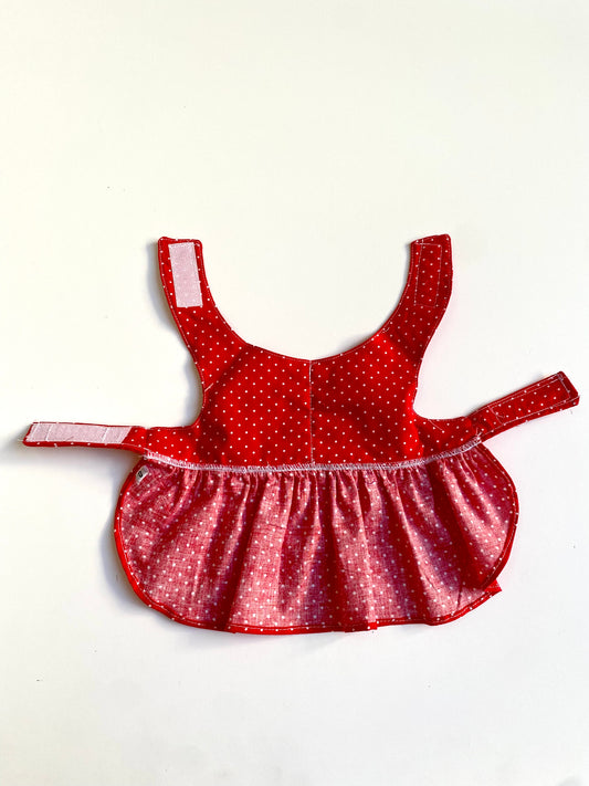 VESTIDO ROJO MARGARITAS