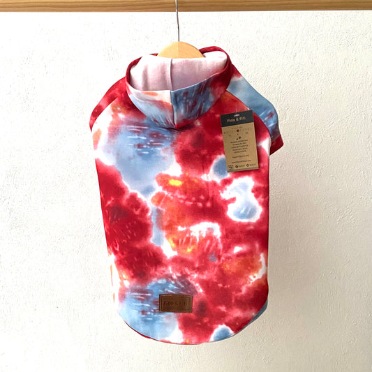 SUDADERA TIE DYE ROJA