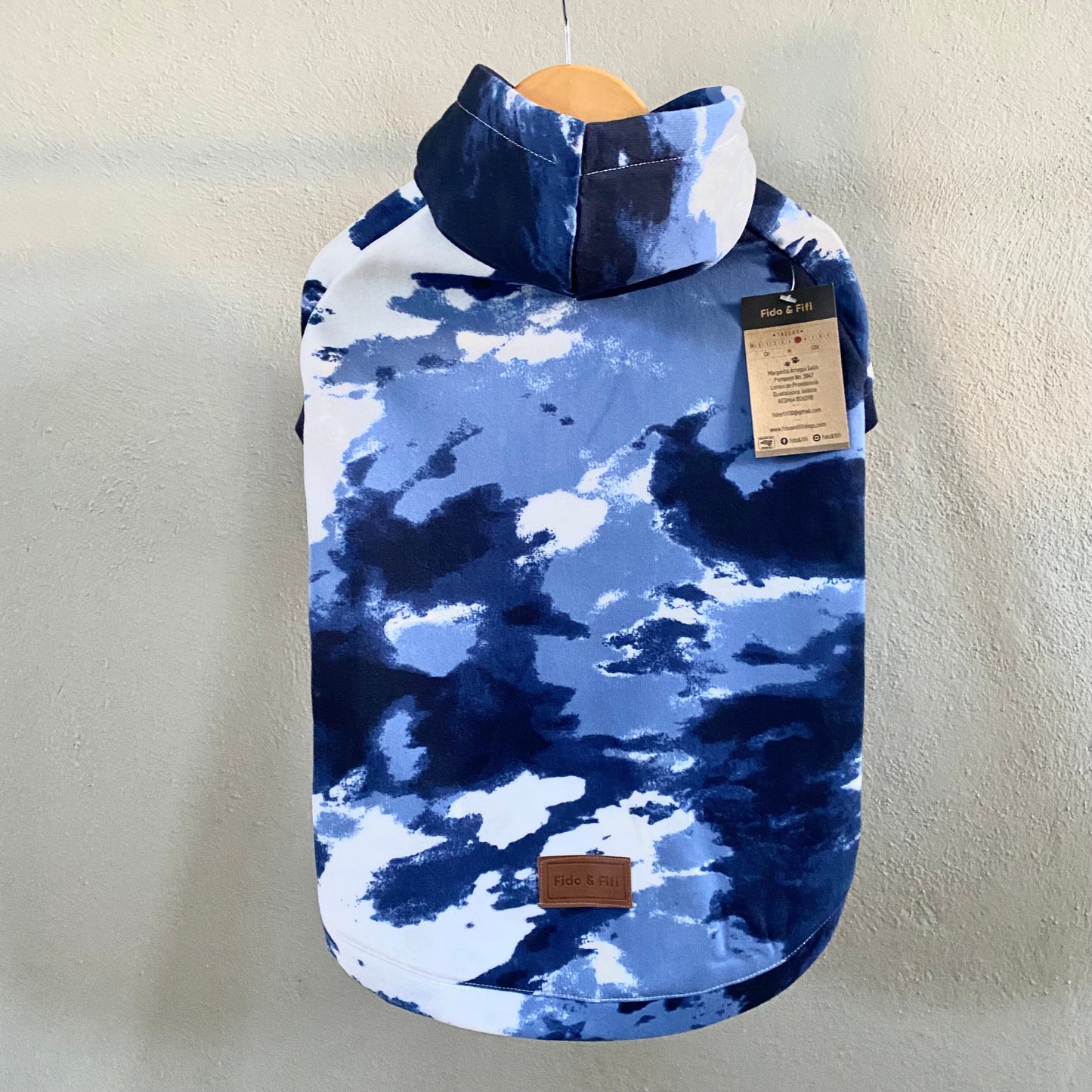 SUDADERA TIE DYE AZUL