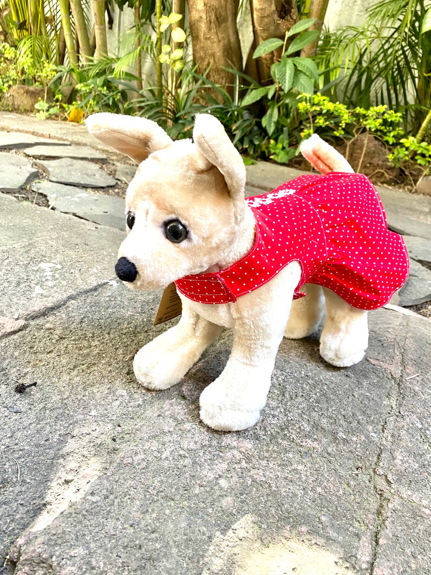 VESTIDO ROJO MARGARITAS